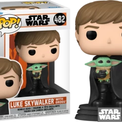Toy Temple Funko POP! Luke Skywalker Holding Grogu Star Wars Mandalorian #482