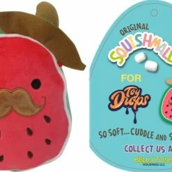 Toy Temple Squishmallow 7" Arturo The Watermelon With Sombrero And Mustache Super Soft Mochi Squishy Plush Toy