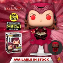 Funko POP! Scarlet Witch Marvel Studios Wanda Vision #823 [Entertainment Earth] [Glows In The Dark]