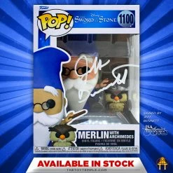 Toy Temple Funko POP! Merlin With Archimedes Disney The Sword In The Stone #1100 [Autographed]