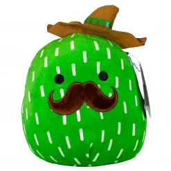 Toy Temple Squishmallow 7" Marcellus The Cactus With Mustache And Sombrero Super Soft Mochi Squishy Plush Toy