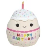 Kelly Toys Squishmallow 8 Inch Lyla The Vanilla Birthday Cake