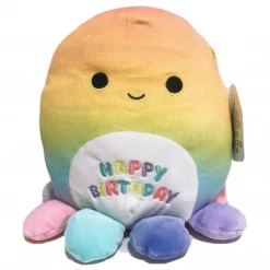 Kelly Toys Squishmallow 8 Inch Elodie The Rainbow Birthday Octopus Squishmallows