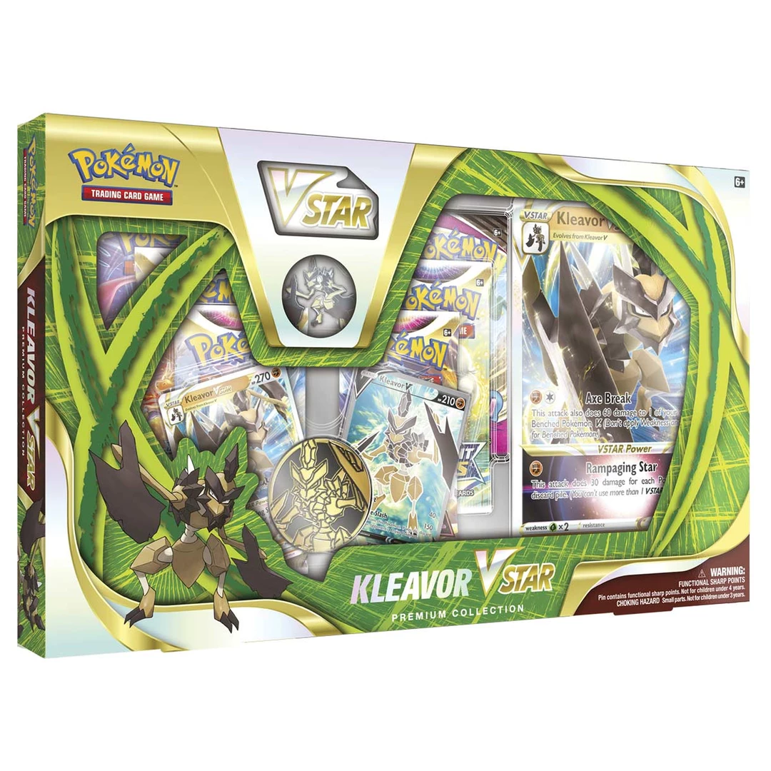 Toy Temple Pokemon TCG: Kleavor VStar Premium Collection 3 Toy Temple Pokemon TCG: Kleavor VStar Premium Collection