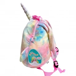 Kelly Toys Squishmallow 12 Inch Plush Backpack | Navina The Pink Tie Die Narwhal