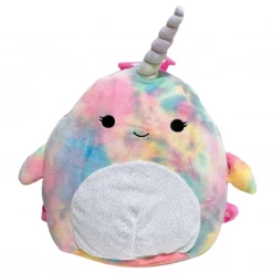 Kelly Toys Squishmallow 12 Inch Plush Backpack | Navina The Pink Tie Die Narwhal
