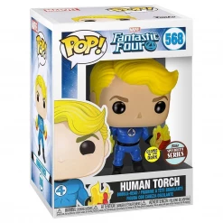 Toy Temple Funko POP! Human Torch Marvel Fantastic Four #568 Specialty Series Glows In The Dark
