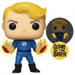 Toy Temple Funko POP! Human Torch Marvel Fantastic Four #568 Specialty Series Glows In The Dark